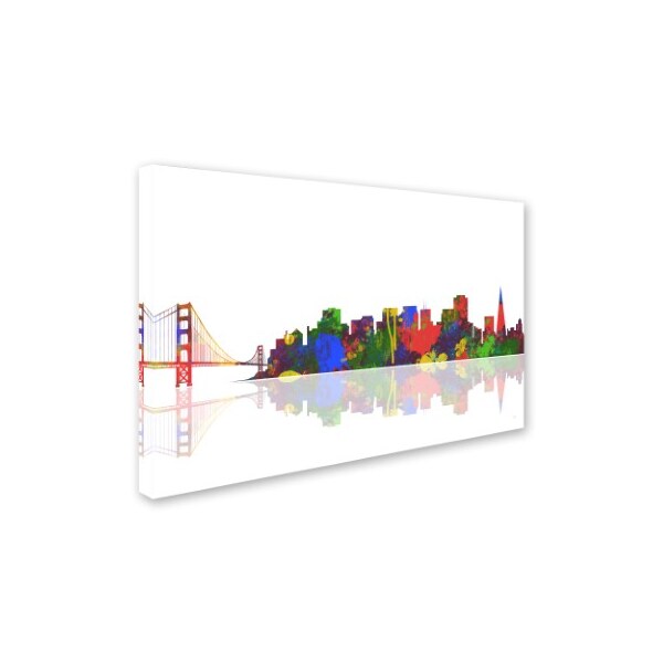 Marlene Watson 'San Francisco California Skyline II' Canvas Art,12x19